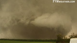 EXTREME upclose HD footage of violent milewide tornado northwest of Salina KS [upl. by Mount]