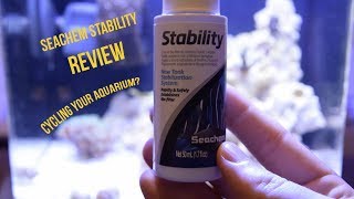 How to cycle a saltwater aquarium  Seachem Stability [upl. by Wilden264]