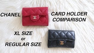 CHANEL CARD HOLDER COMPARISON  XL or REGULAR [upl. by Gaillard]