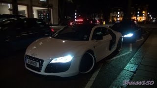 TWO Quicksilver Audi R8s  Startups and Crazy Revs [upl. by Heman]