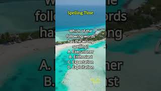 Spelling Time 491 spelling englishlearning englishvocabulary questions quiz [upl. by Nyrrad]