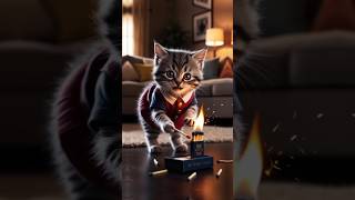 Kitten burned the house😸 cat funny kittten [upl. by Jordan]