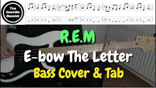 REM  Ebow The Letter  Bass cover with tabs [upl. by Nil]