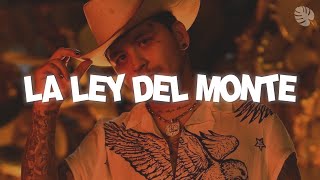 Christian Nodal  La Ley Del Monte Letra [upl. by Pathe]