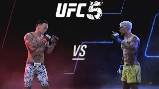 Max Holloway vs Charles Oliveira  CPU vs CPU  UFC 5 [upl. by Larrie]