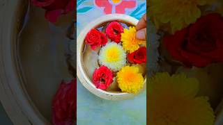 🌹🌼Simple Flower Decoration for Pooja✨pls LIKE SUBSCRIBE☺️flowerdecorationflowerdesignflowersyt [upl. by Lulita]