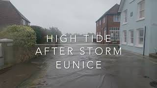 High tide at Bosham following Storm Eunice [upl. by Fayette822]