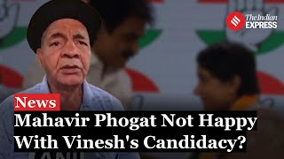 Haryana Election Mahavir Phogat Expresses Sadness Over Vinesh Phogats Decision To Enter Politics [upl. by Jariah426]