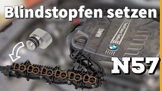 BMW N57 BlindstopfenVerschlussstopfen setzen  Drallklappen entfernen  330d 530d 730d 740d [upl. by Auoh]