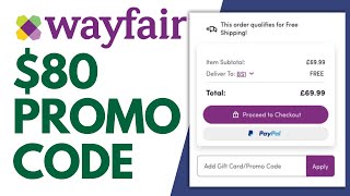 How to Get 80 Wayfair Promo Code 2024 [upl. by Yarrum]