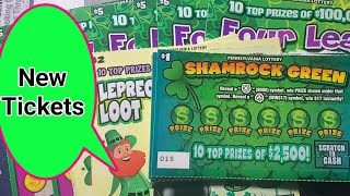 New Tickets St Patricks Day Pa Lottery Scratch Tickets [upl. by Reteip497]