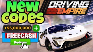 NEW CODES ALL WORKING CODES FOR DRIVING EMPIRE IN 2024 ROBLOX DRIVING EMPIRE CODES [upl. by Aurelie982]