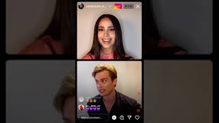 Sofia Carson amp Nicholas Galitzine Instagram Live Talking About Purple Hearts💜 [upl. by Ahsikal]