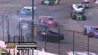 2023 Down Right Awesome Modified Race At Birch Run Speedway  HIGHLIGHTS [upl. by Sirromaj]