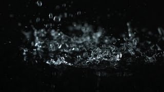 Free Slow Motion Footage Water Drops on Black [upl. by Morganstein687]