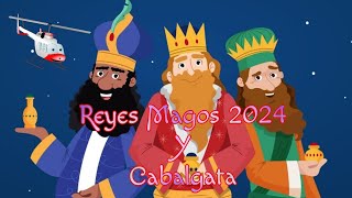 Llegada de los Reyes Magos del Oriente y Cabalgata 2024 en Badalona 😁 [upl. by Gonick971]