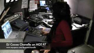 DJ Cocoa Chanelle at quotHOT 97quot LIVE on air [upl. by Hagi]