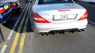 R230 SL500 CKS Sport Quad tailpipe Exhaust amp AMG SL63 Rear bumper with diffuser [upl. by Katee]