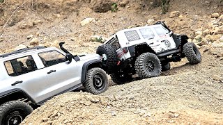 Dual 18 Traction Hobby Tank 300 SUV and Jeep Rubicon 4x4 Off Road Adventure [upl. by Hazlip]