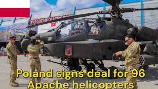 Poland signs deal for 96 Apache helicopters [upl. by Allenaj101]