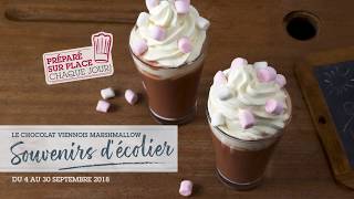 Brioche Dorée  Chocolat chaud sirop de noisette et marshmallow [upl. by Ahsinrats]