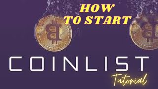 CoinList How to start Tutorial [upl. by Ajax]