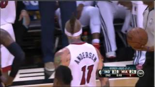 Chris Andersen blocks Tyler Hansbrough  Game 5  PacersHeat  NBA Playoffs 2013  HD [upl. by Patt]