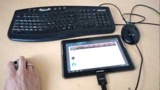 Samsung Galaxy Tab 2 101 with keyboard en mouse works fine [upl. by Bilow]