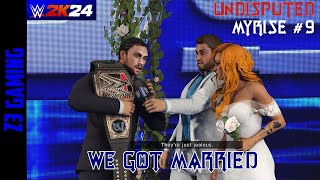 WWE 2K24 MyRise Undisputed 9 We Got Married [upl. by Enitsirhc]