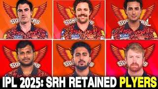 IPL 2025 Sunrisers Hyderabad Retained Players amp Confirmed Squad  SRH Retained Players 2025 [upl. by Anayd]