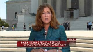 CBS News Special Report  Voting Rights Act  6252013 1015am [upl. by Azer23]