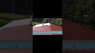 How to Paint a Pole Barn Roof roofcoating roofrestoration roofpainting youtubeshorts shorts [upl. by Hanzelin490]