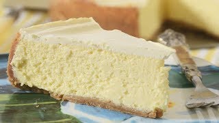 New York Cheesecake Recipe Demonstration  Joyofbakingcom [upl. by Ynohtona]