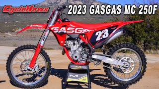 2023 GasGas MC 250F  250 Shootout  Cycle News [upl. by Ttocserp]