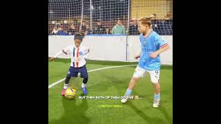 Mini Ronaldinho Plays Against Kid Haaland🥶☠️ shorts football soccer [upl. by Sineray]