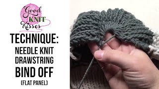 Drawstring Bind Off on Flat Panel Hat CC [upl. by Llerud]