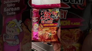 NISSIN HOT amp SPICY KOREAN KIMCHI RAMEN mukbang foodie ramen koreanramen [upl. by Anifled]