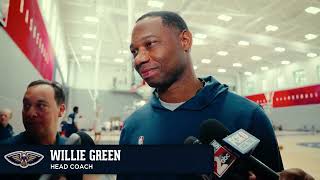 Willie Green Recaps Day 2  Pelicans Training Camp 2024 [upl. by Enyrhtak]