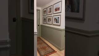 Hallway Beadboard Wainscotting Before and After [upl. by Eynenihc434]