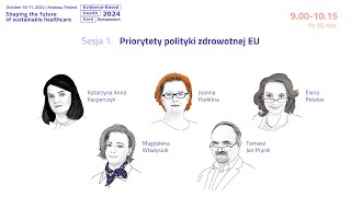 D1PL Sesja 1 Priorytety polityki zdrowotnej EU [upl. by Sandro]