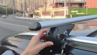 Universal Rooftop Roof Rack Crossbar Installation Guide [upl. by Aracot771]