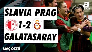 Slavia Prag 12 Galatasaray MAÇ ÖZETİ  UEFA Kadınlar Şampiyonlar Ligi 2 Eleme Turu Rövanş Maçı [upl. by Enaffit]