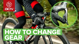 How To Change Gears On A Road Bike  Beginner Cycling Tips [upl. by Fotinas]