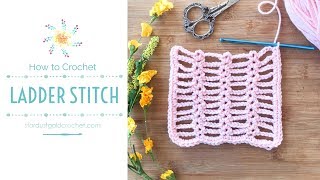 Ladder Stitch  Crochet Stitch  Stitch Explorer Saturday  Beginner Crochet Tutorial [upl. by Nahum]