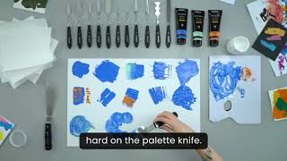 How to Paint with Palette Knives  Palette Knife Sea Turtle Painting  ARTEZA [upl. by Garaway]