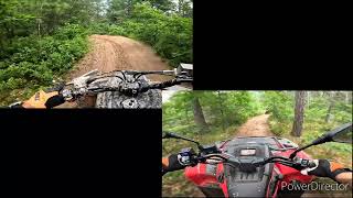 Yamaha Raptor 700R Can Am Outlander 500 Riding Leota ORV Trail [upl. by Frodina162]