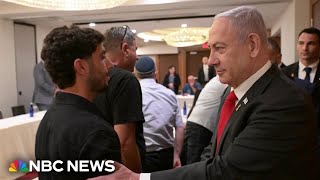 Netanyahu meets with families of AmericanIsraeli hostages [upl. by Geralda]