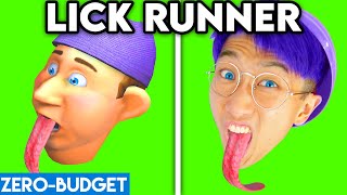 LICK RUNNER WITH ZERO BUDGET FUNNY LICK RUNNER APP GAME PARODY BY LANKYBOX [upl. by Anileh]