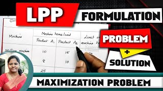 1 LPP formulation problem with solution  Formulation of linear programming problems  kauserwise® [upl. by Mayworm359]