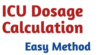 ICU Drug Dosage Calculation  Hindi [upl. by Ayamat]